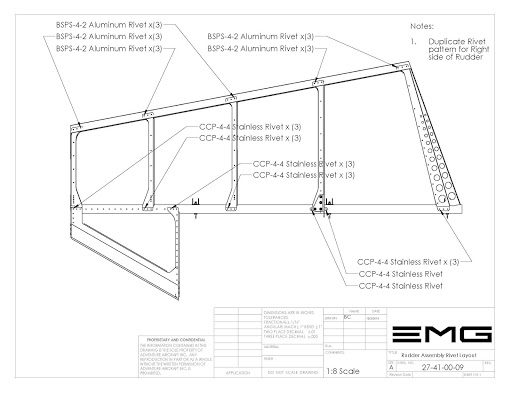27-41-00 Rudder Assembly LD