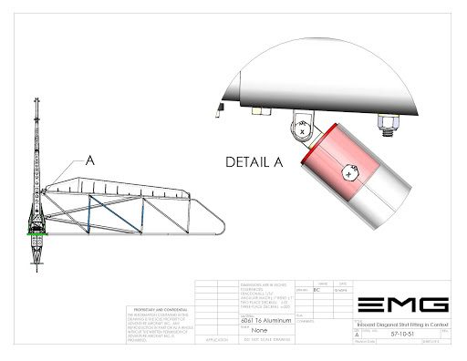 57-10-51 Inboard Diagonal Strut Fitting