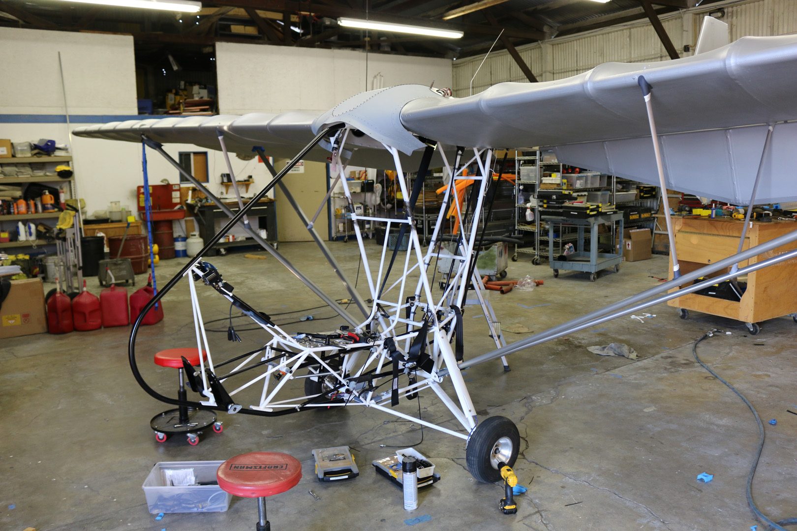 EMG-6 parked on the grass in late light
